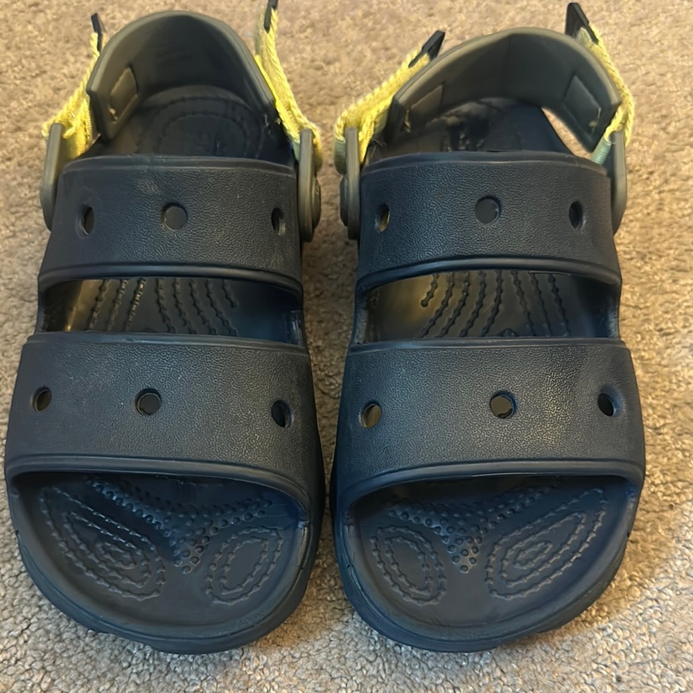 Kids Navy Blue Croc Sandals